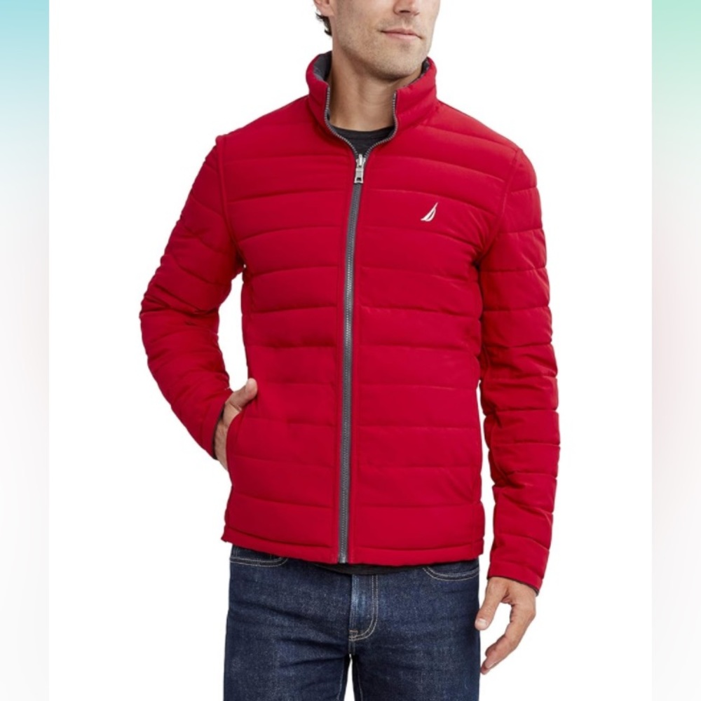 Nautica Stretch Reversible Midweight Puffer Jacket